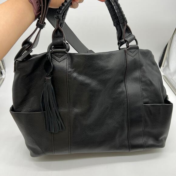 Aimee Kestenberg The Suzie Large Leather Satchel Black Handbags - Picture 12 of 15